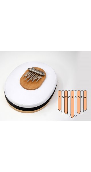 Kalimba Haut-weiß 9 A-Moll