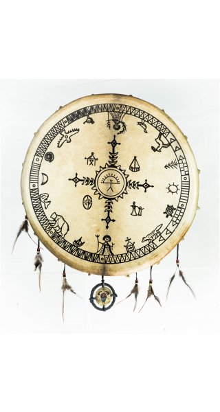 Schamanentrommel Saami Style - Ziege 50cm