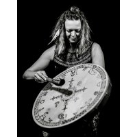 Schamanentrommel Saami Style - Ziege 50cm