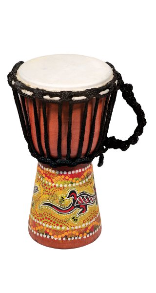 Djembé Aborigine Dot-Paint 25cm