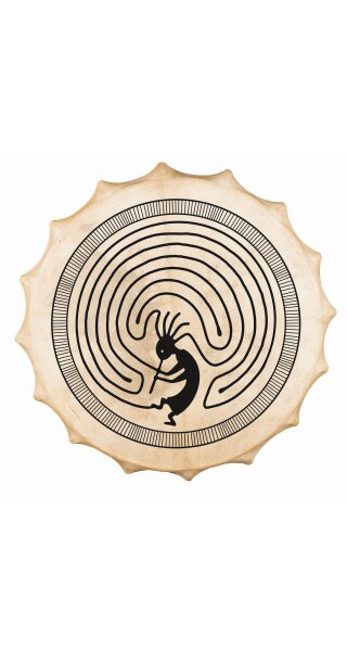 Shaman drum Siberian "Kokopelli " goat 58cm