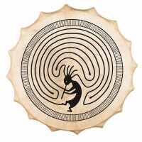 Shaman drum Siberian "Kokopelli " goat 58cm