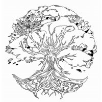 Shaman drum Lady of the Wood - goat 40cm