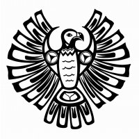 Schamanentrommel Donnervogel - Ziege 60cm