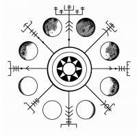 Shaman drum Vegvísir - goat 50cm