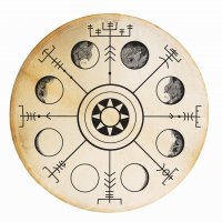 Shaman drum Vegvísir - goat 60cm