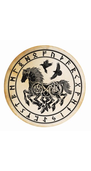 Shaman drum Sleipnir runes - goat 40cm