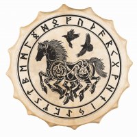 Shaman drum Siberian Sleipnir runes - goat 58cm