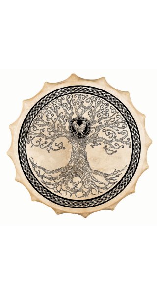 Schamanentrommel Siberian Tree of Life  - Ziege 58cm