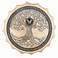 Schamanentrommel Siberian Tree of Life  - Ziege 58cm