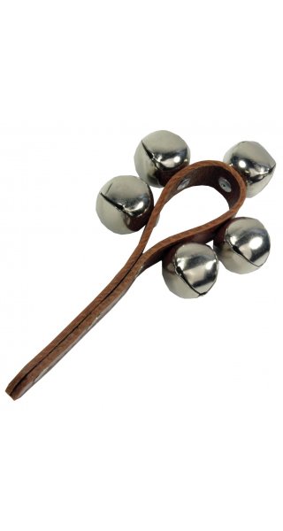 Schellenstab 5er Leder
