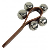 Schellenstab 5er Leder
