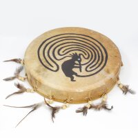 Shaman drum goat Kokopelli 30cm