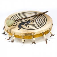 Schamanentrommel Ziege Bemalt 40cm