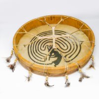 Schamanentrommel Ziege Bemalt 45cm