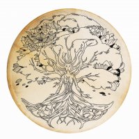 Schamanentrommel Lady of the Wood - Rind 50cm