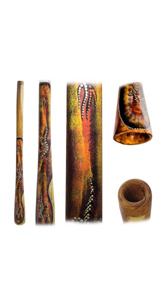 Didgeridoo made of eucalyptus, paint